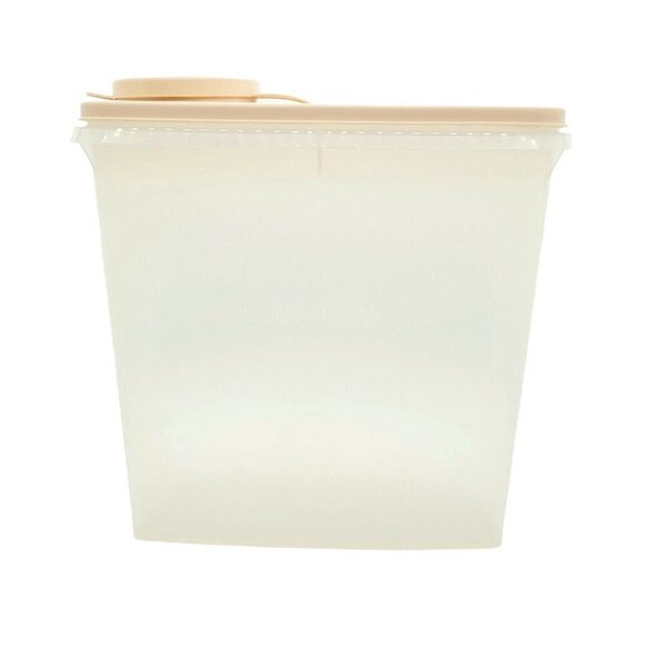 Vintage Tupperware Cereal Keeper 13 Cup w/Flip-Top Sheer Peach Top #469 & 471-12 - Picture 2 of 7